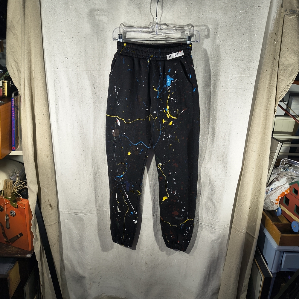 Timothy Designs Men's Size Small Black Sweatpants W/Unique Street Wear Art Dsgn